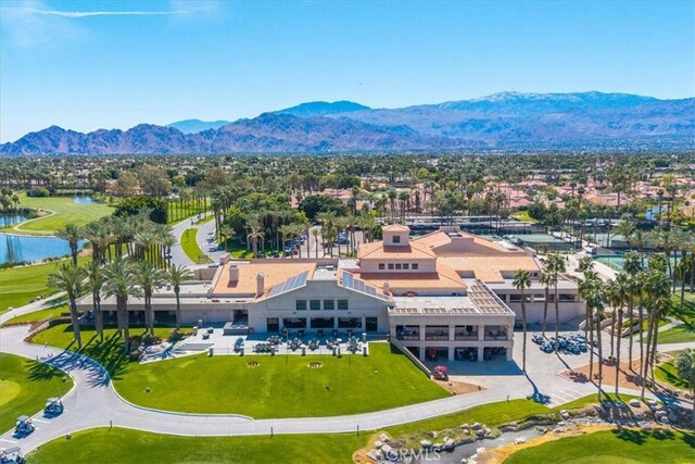 191 Desert Falls Cir, Palm Desert, CA 92211 - bird's eye view of a water and mountain view and a golf course