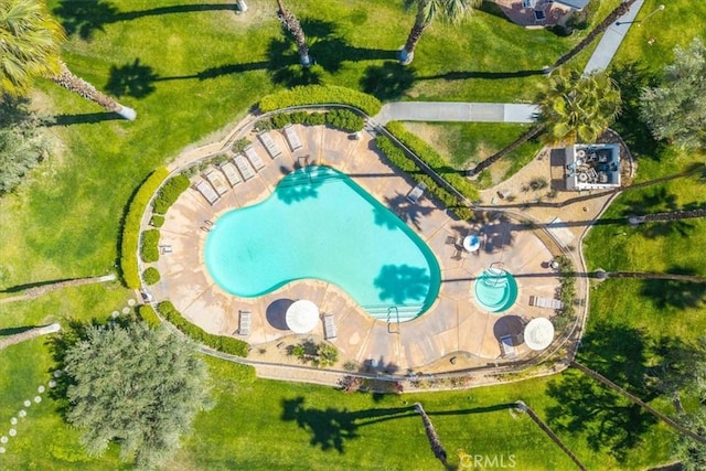 191 Desert Falls Cir, Palm Desert, CA 92211 - bird's eye view of a pool area