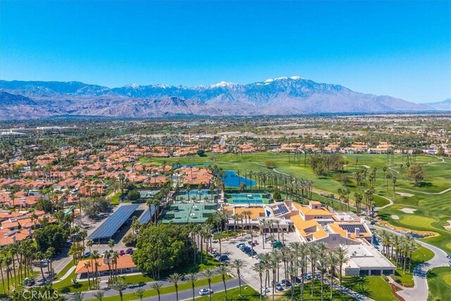 191 Desert Falls Cir, Palm Desert, CA 92211 - aerial view of residential area with a golf course and a water and mountain view
