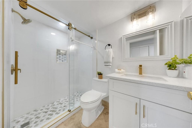 20 Nuevo Unit 10, Irvine, CA 92612 - full bathroom with a stall shower, vanity, and tile patterned floors