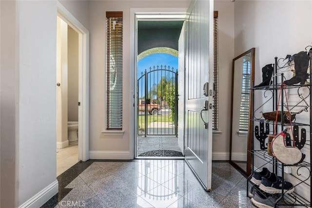 6 N Post Ave, Sanger, CA 93657 - entryway with baseboards and granite tiled floors