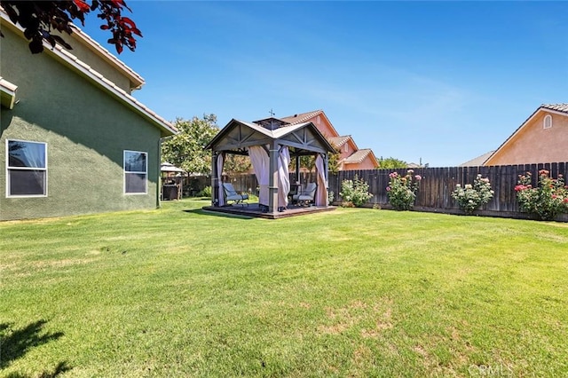 6 N Post Ave, Sanger, CA 93657 - fenced backyard featuring a gazebo