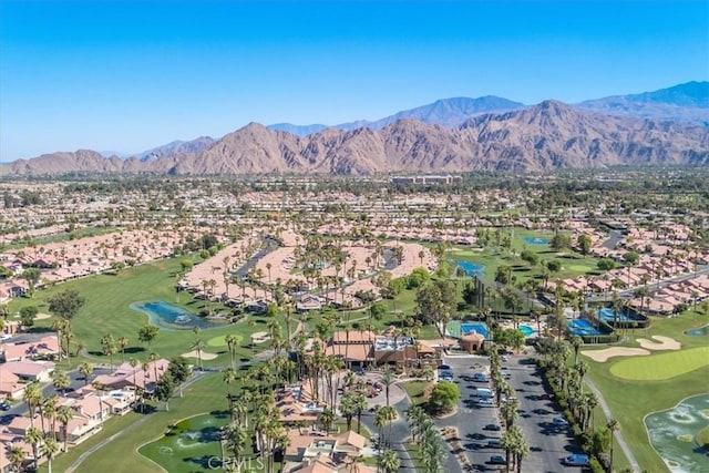 42407 Liolios Dr, Palm Desert, CA 92211 - view of property location with a golf course, nearby suburban area, and a water and mountain view