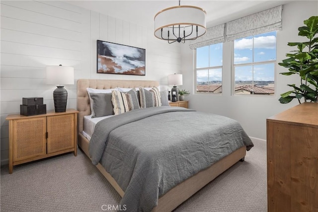 16357 Sandpiper Ave, Chino, CA 91708 - bedroom featuring carpet floors and a chandelier