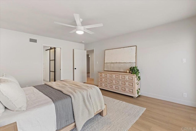 1515 San Pablo Dr, San Marcos, CA 92078 - bedroom with light wood-type flooring and a ceiling fan