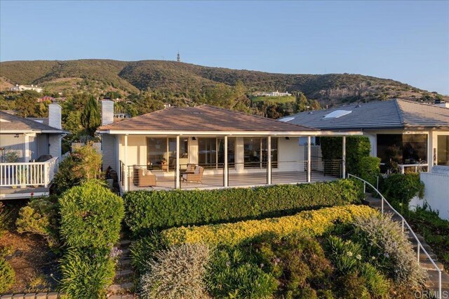 1515 San Pablo Dr, San Marcos, CA 92078 - back of property with a mountain view and a patio