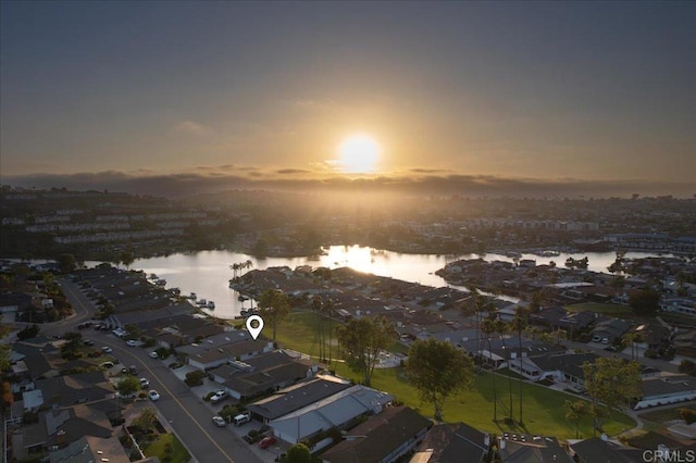 1515 San Pablo Dr, San Marcos, CA 92078 - aerial view of property and surrounding area with a large body of water and nearby suburban area