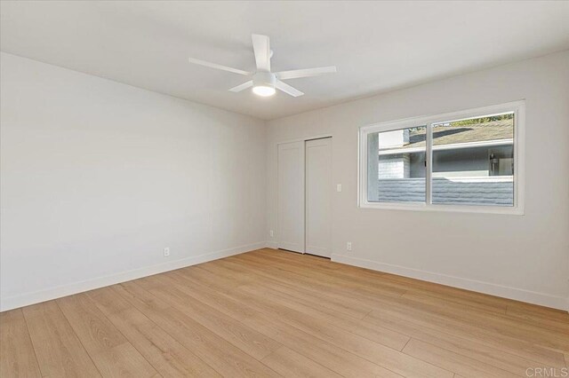 1515 San Pablo Dr, San Marcos, CA 92078 - spare room with light wood finished floors and a ceiling fan