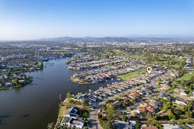 1515 San Pablo Dr, San Marcos, CA 92078 - aerial overview of property's location with a water and mountain view and nearby suburban area