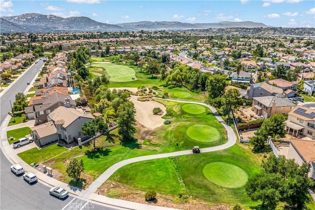33307 Decada St, Temecula, CA 92592 - aerial perspective of suburban area featuring a mountainous background and a local golf course