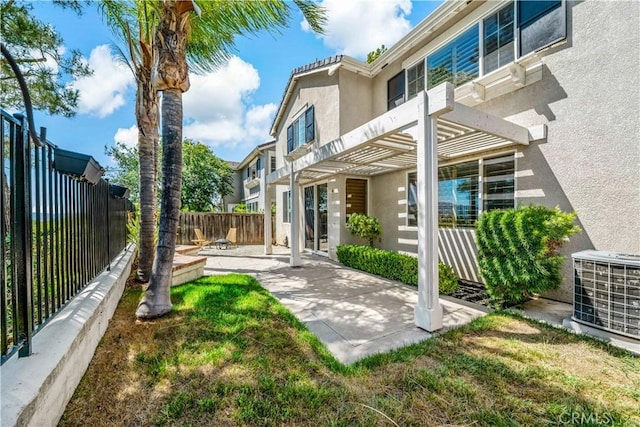 33307 Decada St, Temecula, CA 92592 - back of property with stucco siding, a fenced backyard, and a patio