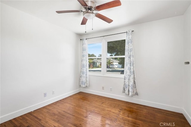 4851 Faculty Ave, Long Beach, CA 90808 - unfurnished room featuring wood finished floors and ceiling fan