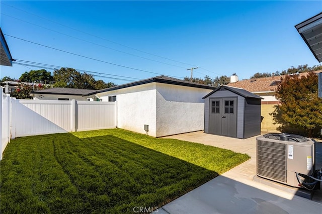 4851 Faculty Ave, Long Beach, CA 90808 - view of yard with a storage unit and a patio area