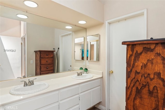 13208 Setting Sun Ct, Chino Hills, CA 91709 - full bathroom with double vanity and recessed lighting