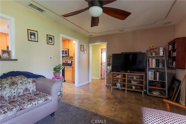 4981 Tulsa Ave, Riverside, CA 92505 - living room with a ceiling fan
