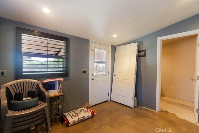 4981 Tulsa Ave, Riverside, CA 92505 - carpeted foyer with recessed lighting, healthy amount of natural light, and vaulted ceiling