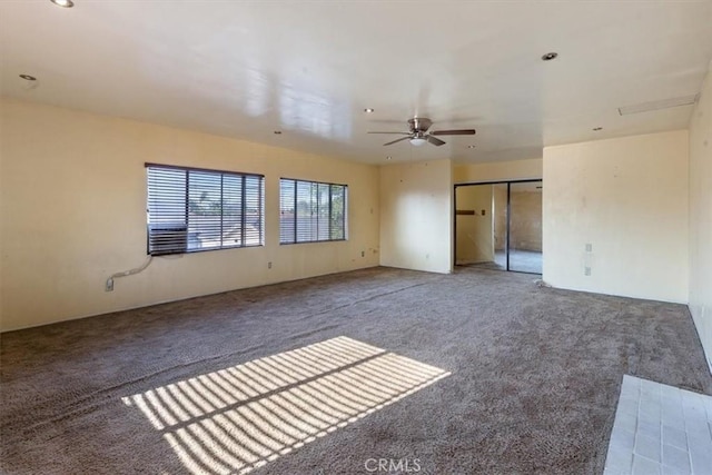347 E 97th St, Los Angeles, CA 90003 - spare room with carpet floors and ceiling fan