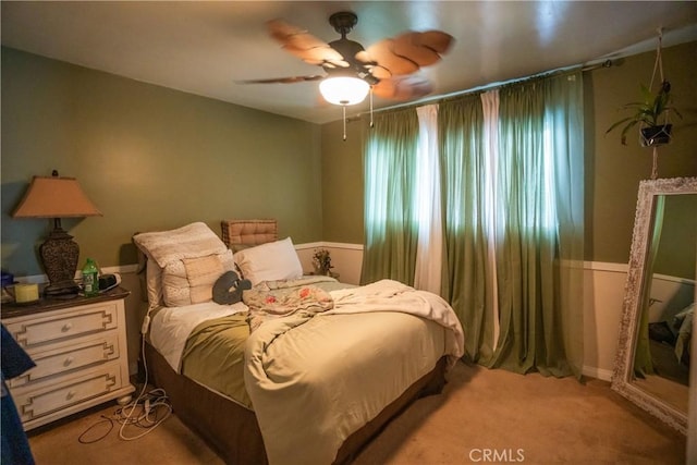290 W 19th St, Long Beach, CA 90806 - bedroom with light carpet and a ceiling fan