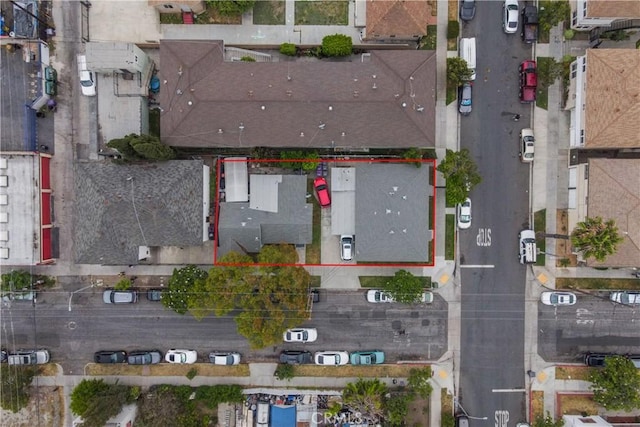290 W 19th St, Long Beach, CA 90806 - aerial view of property's location with property parcel outlined