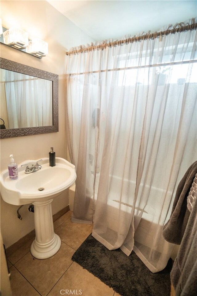 290 W 19th St, Long Beach, CA 90806 - bathroom with tile patterned flooring and a sink