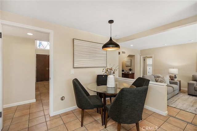24002 Plover Ln, Laguna Niguel, CA 92677 - dining area featuring light tile patterned floors and recessed lighting