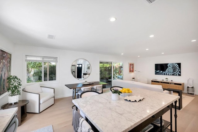 23451 Friar St, Woodland Hills, CA 91367 - dining area with light wood finished floors and recessed lighting