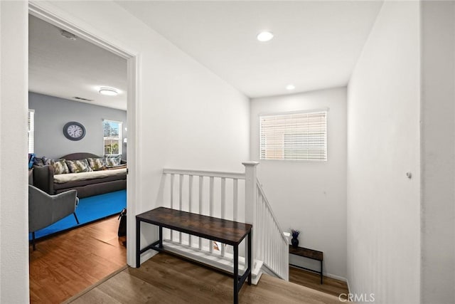1711 Lordsburg Ct, La Verne, CA 91750 - stairway featuring wood finished floors and recessed lighting