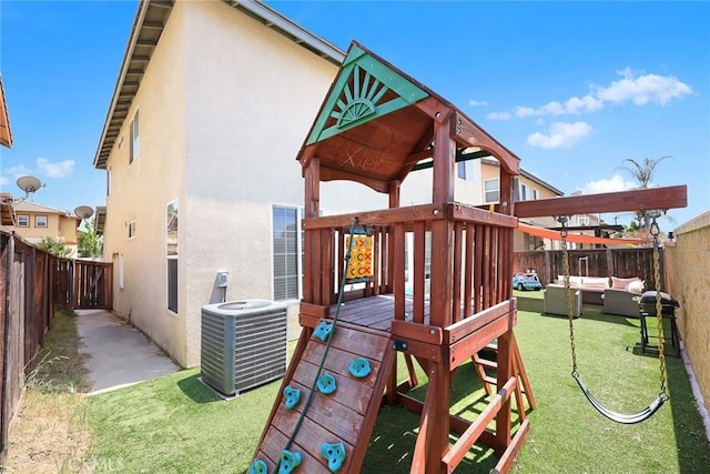 1711 Lordsburg Ct, La Verne, CA 91750 - view of play area featuring an outdoor living space and a fenced backyard