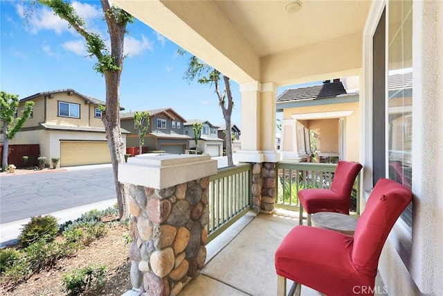 1711 Lordsburg Ct, La Verne, CA 91750 - porch featuring a residential view and a garage