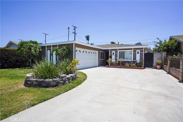3644 Ardilla Ave, Baldwin Park, CA 91706 - ranch-style house with a garage, concrete driveway, and stucco siding