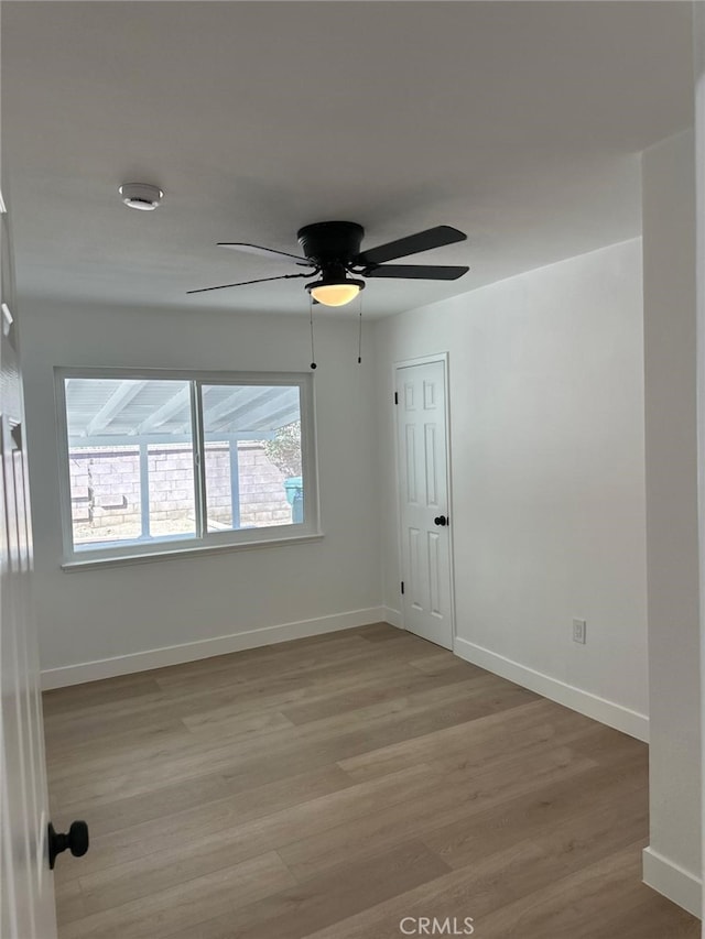 259 Freda Ave, Pomona, CA 91767 - empty room featuring wood finished floors, ceiling fan, and a smoke detector