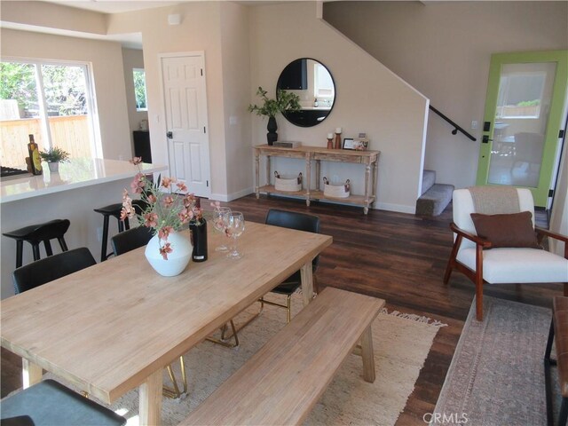 7906 Curbaril Ave, Atascadero, CA 93422 - dining area featuring stairs and wood finished floors