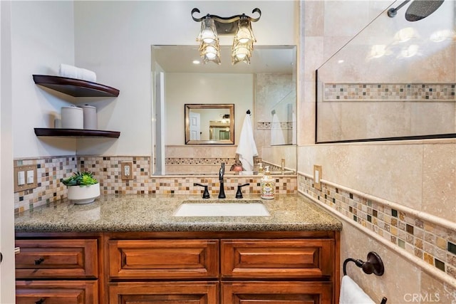 1335 Crestview Ave, Seal Beach, CA 90740 - bathroom with vanity and backsplash
