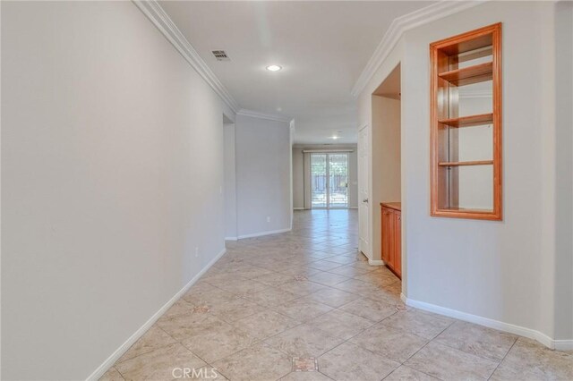 26946 Shelter Cove Ct, Menifee, CA 92585 - hallway with crown molding and recessed lighting