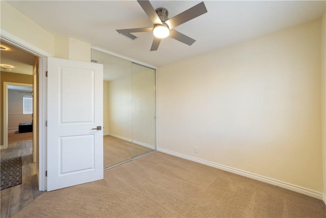 51 Rue Monet, Lake Forest, CA 92610 - unfurnished bedroom featuring light carpet, a closet, and ceiling fan