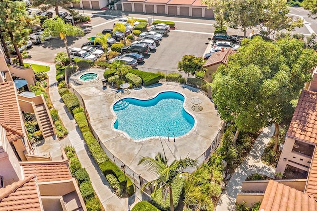 1046 Calle Del Cerro Unit 412, San Clemente, CA 92672 - drone / aerial view of a pool area