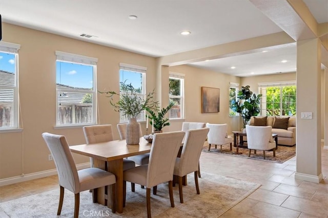 839 Chukar St, Arroyo Grande, CA 93420 - dining space with recessed lighting and light tile patterned floors