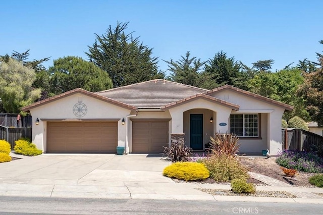 839 Chukar St, Arroyo Grande, CA 93420 - view of front of home with a garage, stucco siding, concrete driveway, and a tiled roof