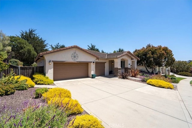 839 Chukar St, Arroyo Grande, CA 93420 - view of front facade with an attached garage, stucco siding, and driveway