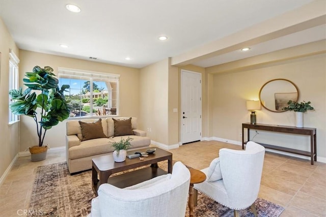 839 Chukar St, Arroyo Grande, CA 93420 - living room with recessed lighting and light tile patterned floors