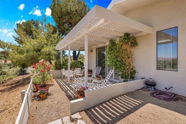 54832 Benecia Trl, Yucca Valley, CA 92284 - view of patio / terrace featuring a pergola