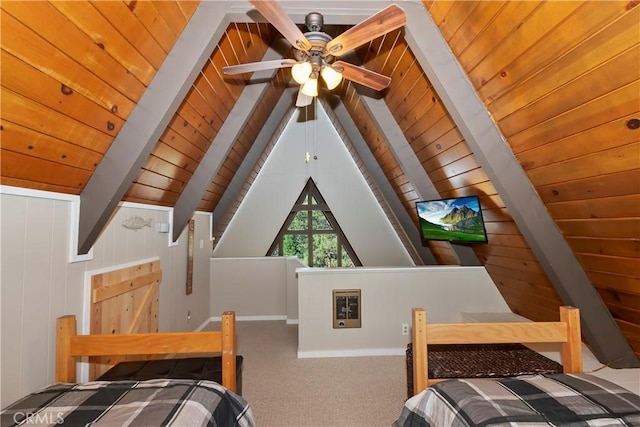 33480 Weeping Willow Dr, Green Valley Lake, CA 92341 - carpeted bedroom with wood ceiling