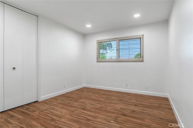 2343 Navarro Dr, Claremont, CA 91711 - unfurnished bedroom with wood finished floors, recessed lighting, and a closet