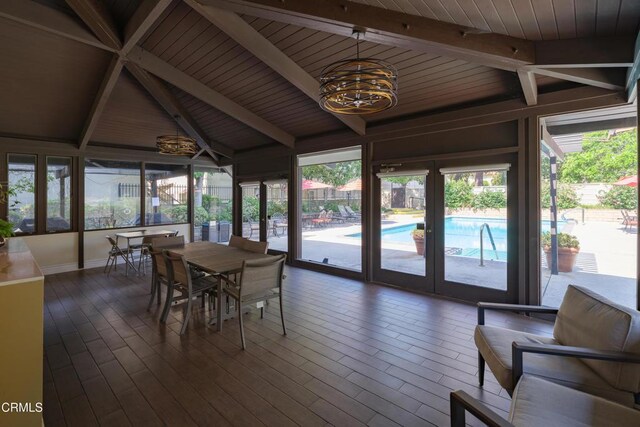 111 S Orange Grove Blvd Unit 203, Pasadena, CA 91105 - sunroom / solarium with a chandelier