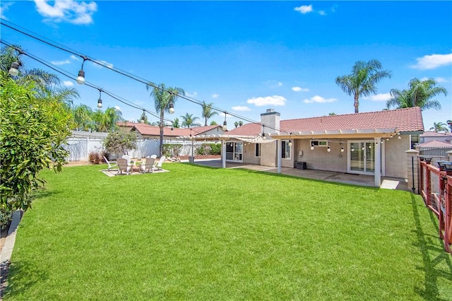 8761 Sandhill Dr, Riverside, CA 92508 - fenced backyard with a patio area