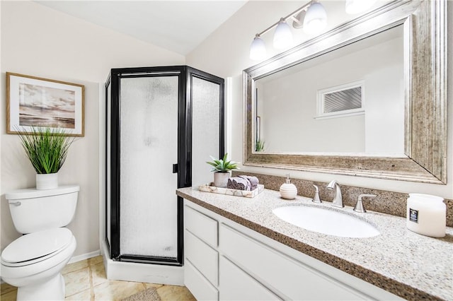 8761 Sandhill Dr, Riverside, CA 92508 - bathroom with vanity, a shower stall, and tile patterned floors