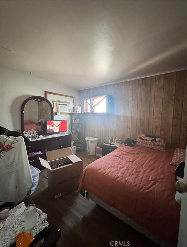 9167 Citrus Ave, Fontana, CA 92335 - bedroom featuring wooden walls and wood finished floors