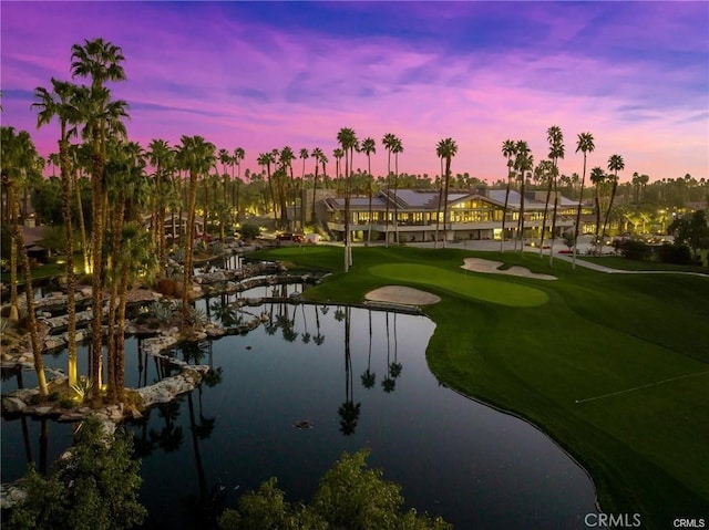 241 Wild Horse Dr, Palm Desert, CA 92211 - surrounding community featuring a putting green, a water view, and view of golf course
