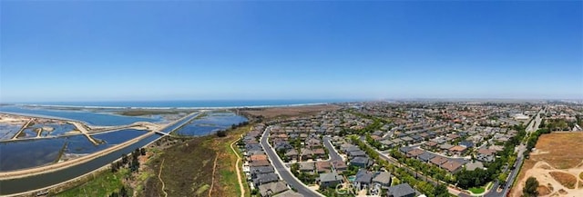 17472 Oakbluffs Ln, Huntington Beach, CA 92649 - aerial view of property and surrounding area with a large body of water and nearby suburban area