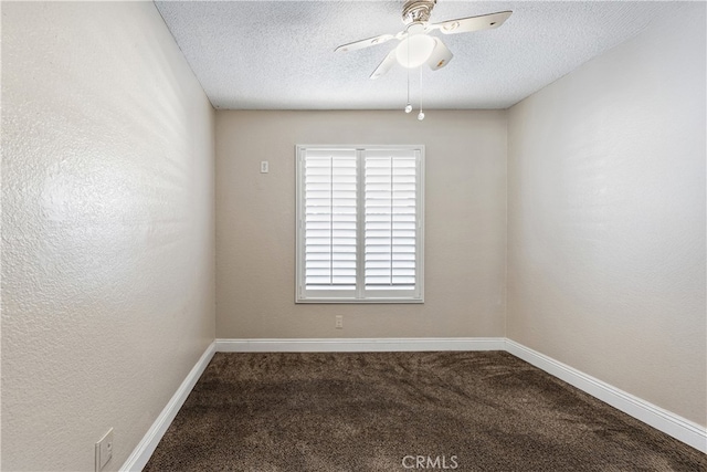 3718 Berkshire Rd, Pico Rivera, CA 90660 - spare room with carpet, a ceiling fan, and a textured ceiling